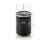 Фильтр масляный MANN-FILTER W 610/6